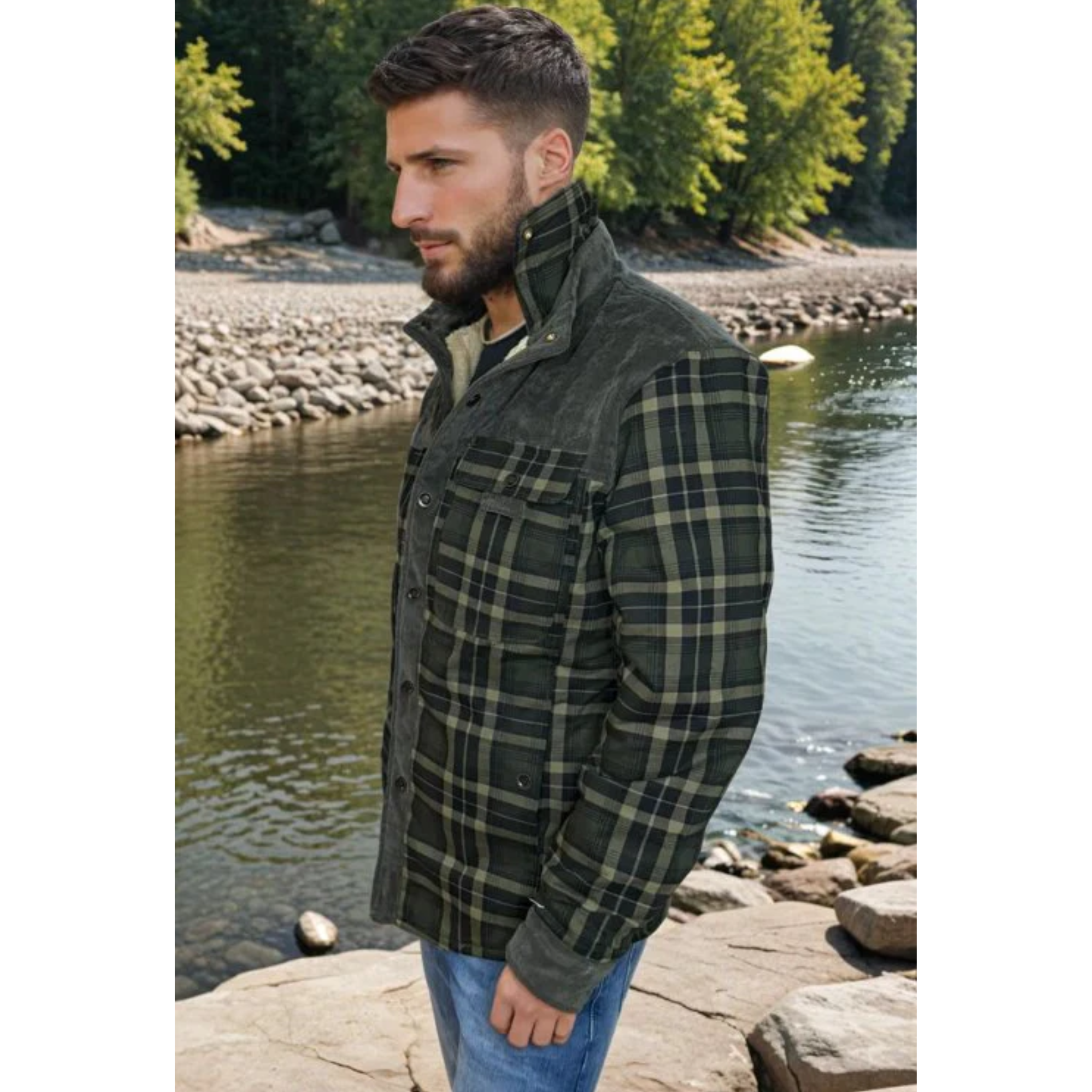 Mixed-Panel Work Jacket