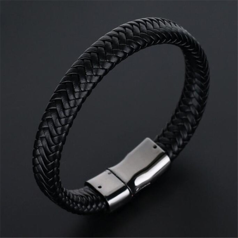 Forge Geometric Leather Bracelet