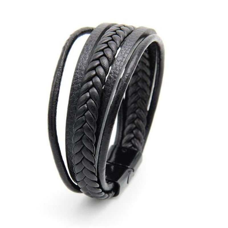Forge Geometric Leather Bracelet