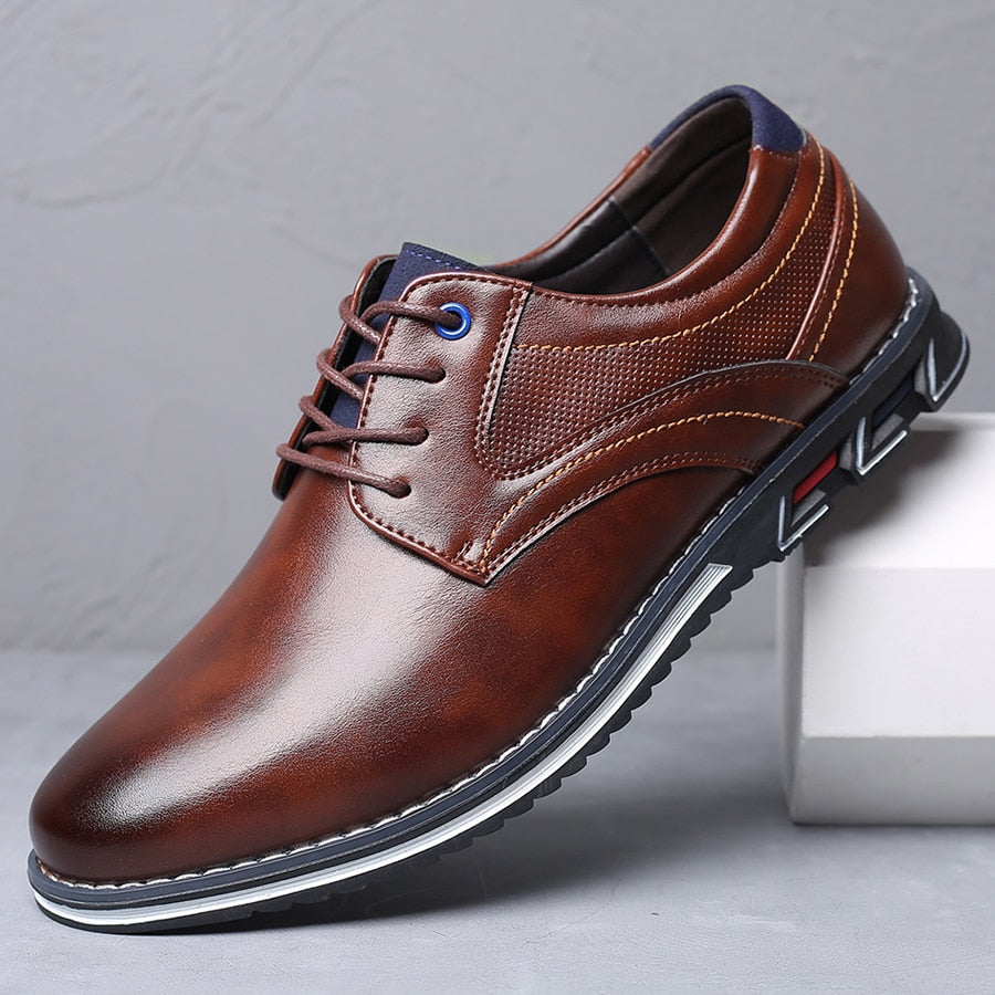 Structured Lace-Up Dress Shoes