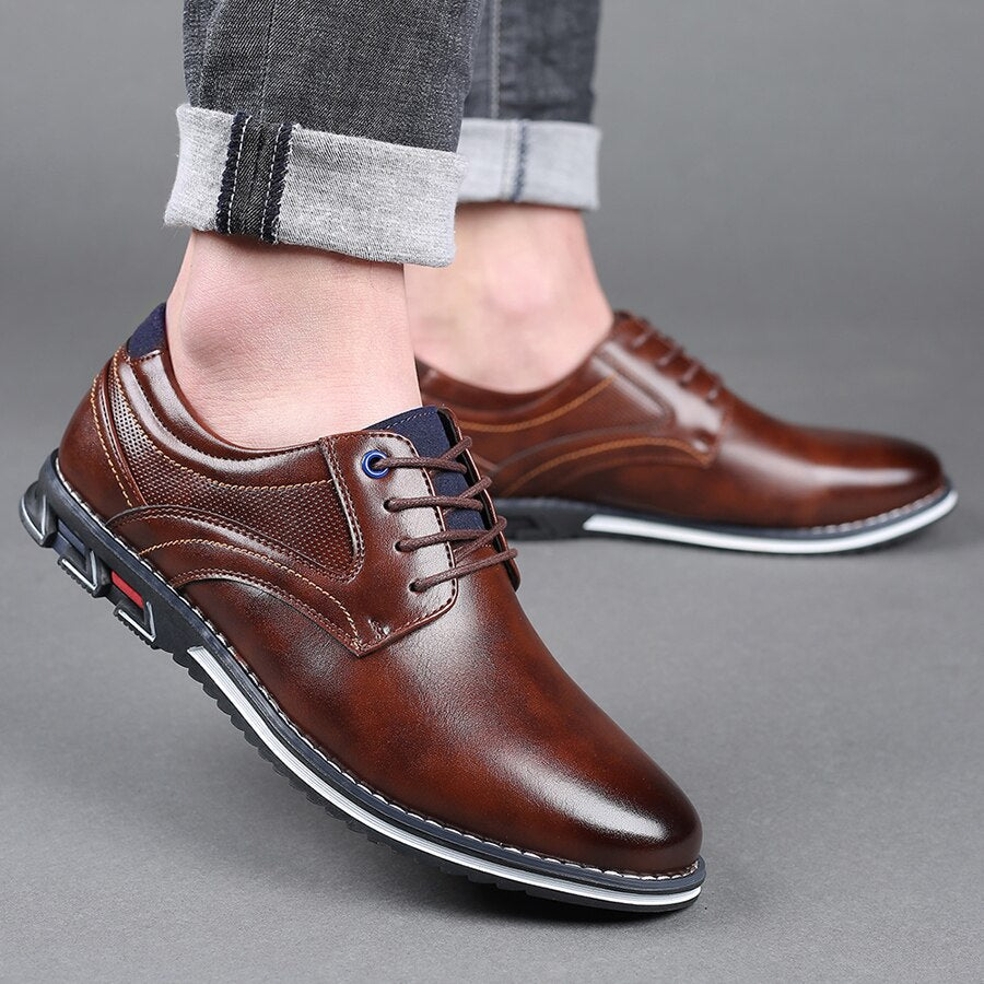 Structured Lace-Up Dress Shoes