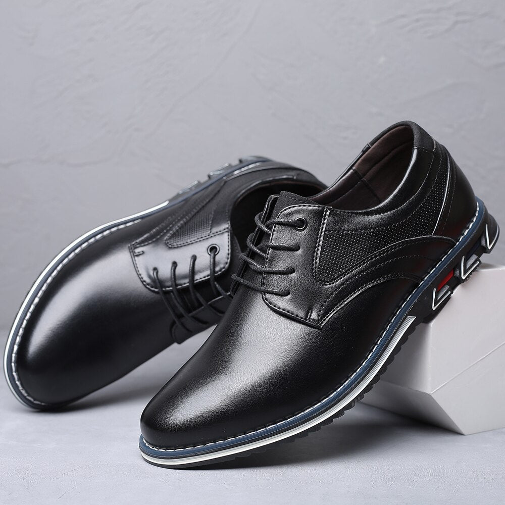 Structured Lace-Up Dress Shoes