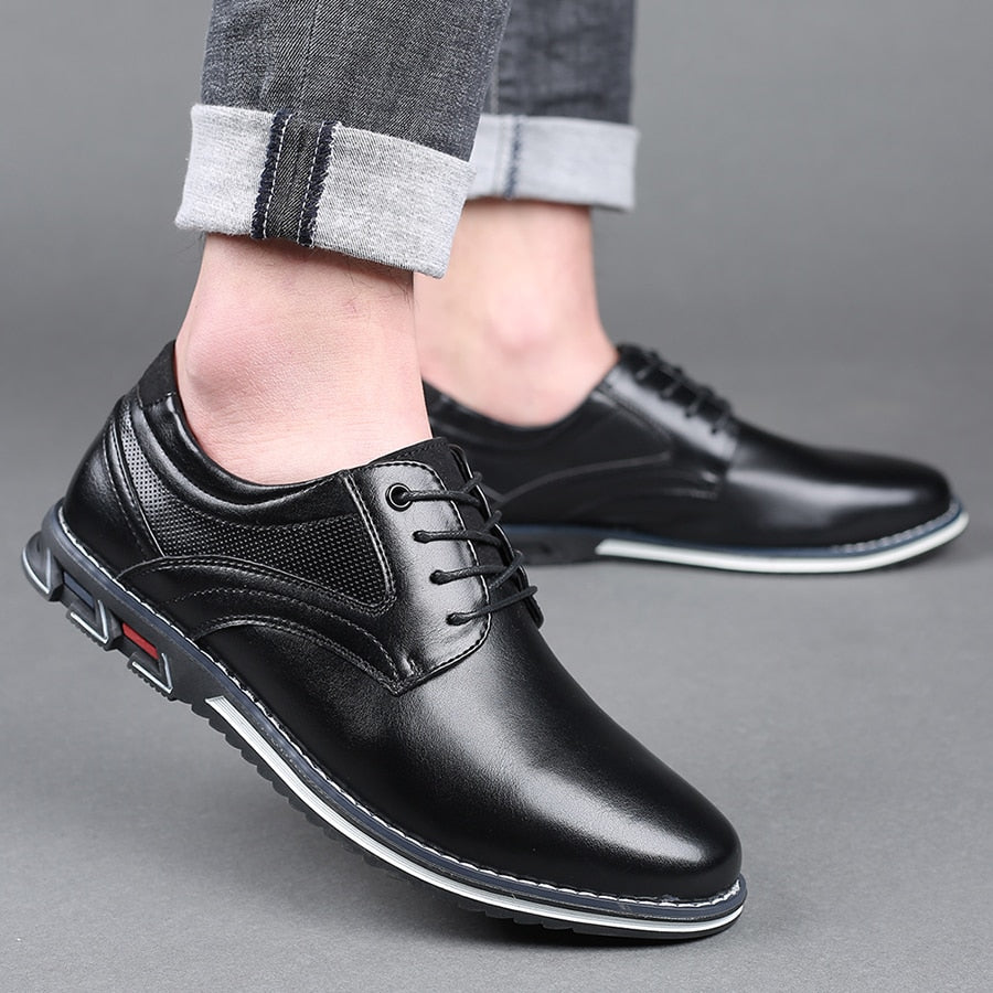 Structured Lace-Up Dress Shoes
