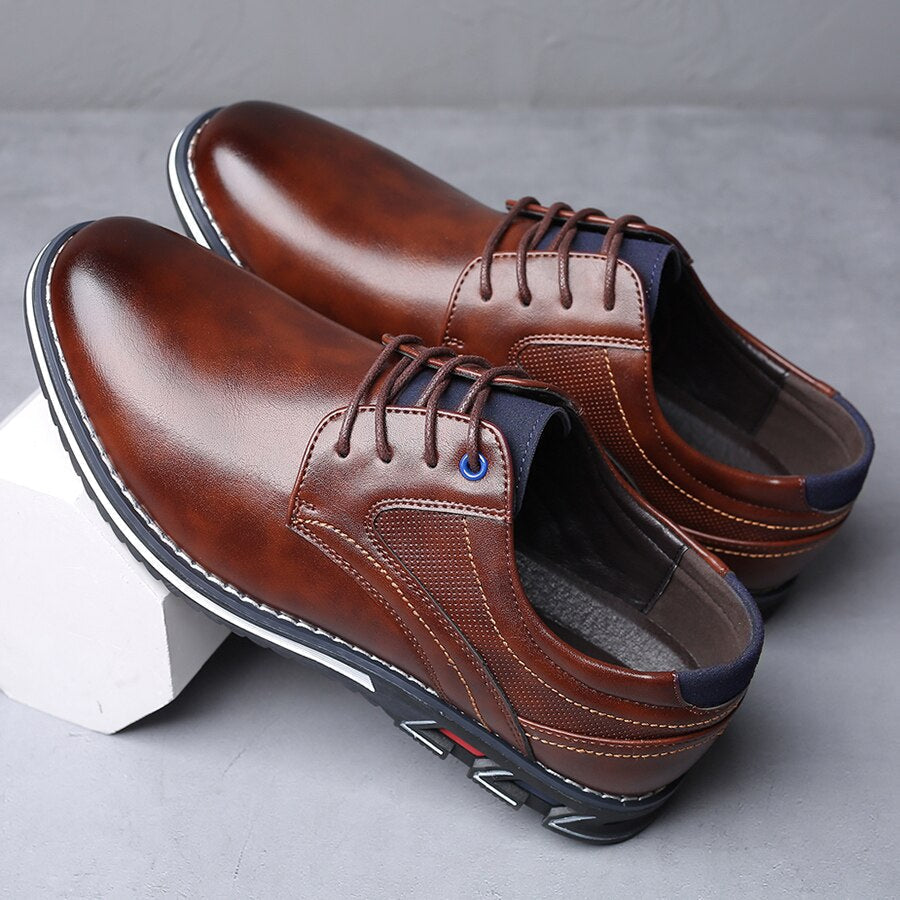 Structured Lace-Up Dress Shoes