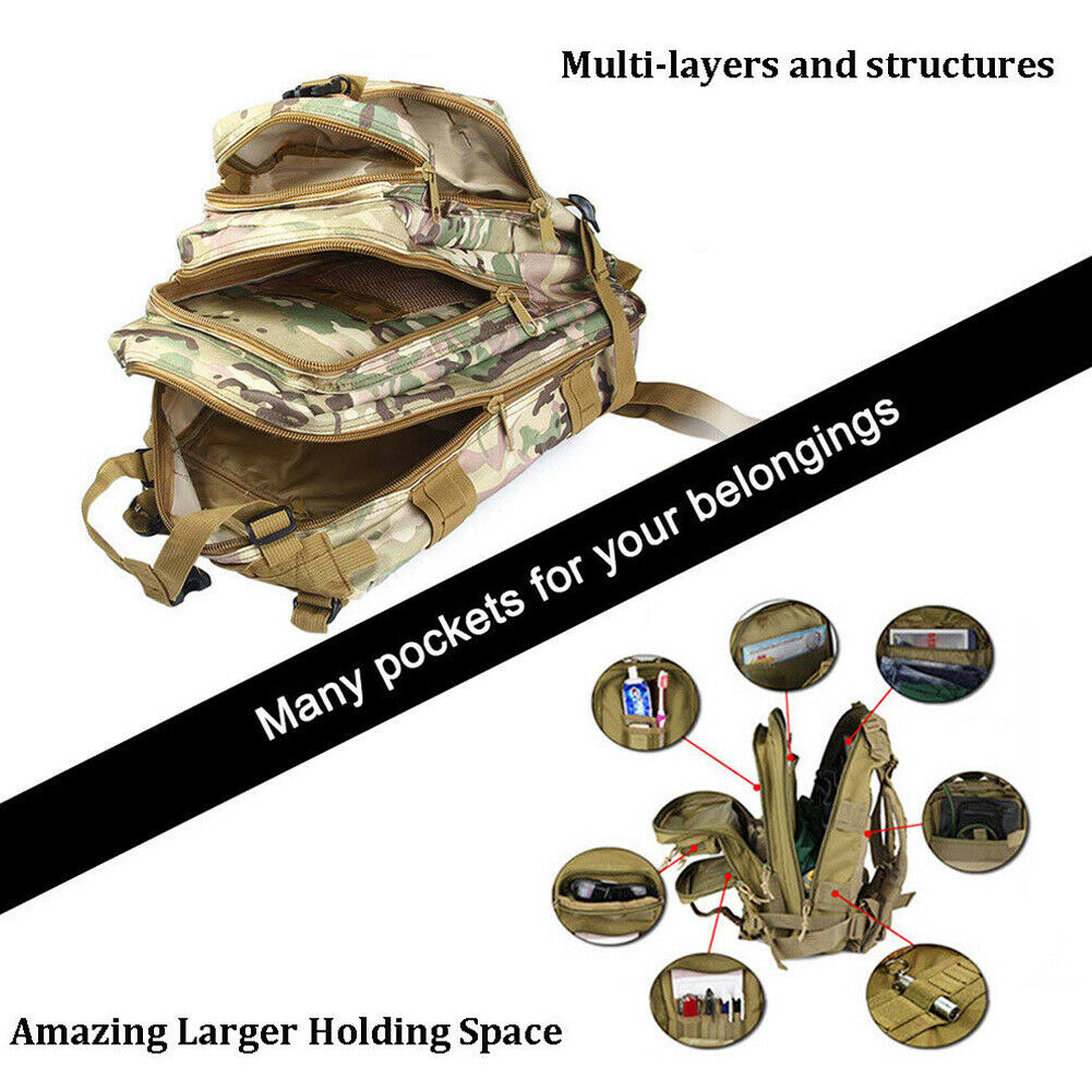 30L Tactical Waterproof Backpack – Outdoor Survival Rucksack