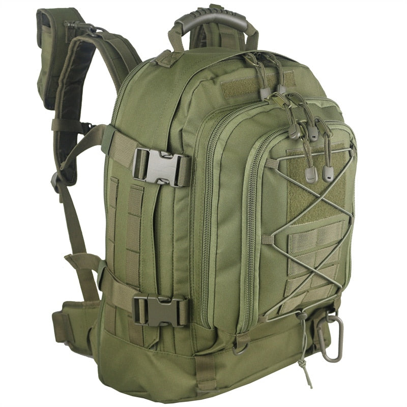 60L Military Tactical Backpack – Expandable Outdoor Rucksack with MOLLE System