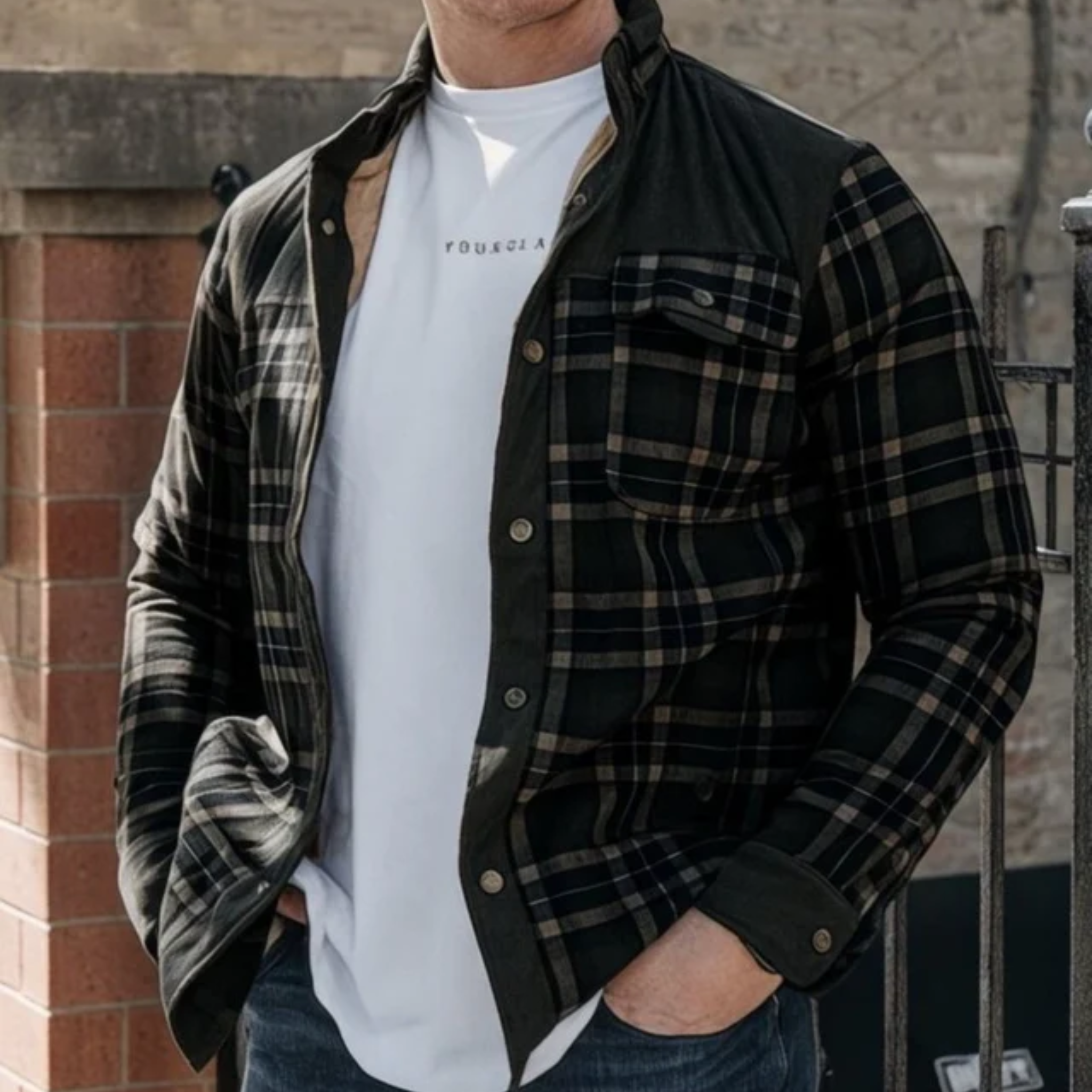 Corduroy Panel Work Jacket