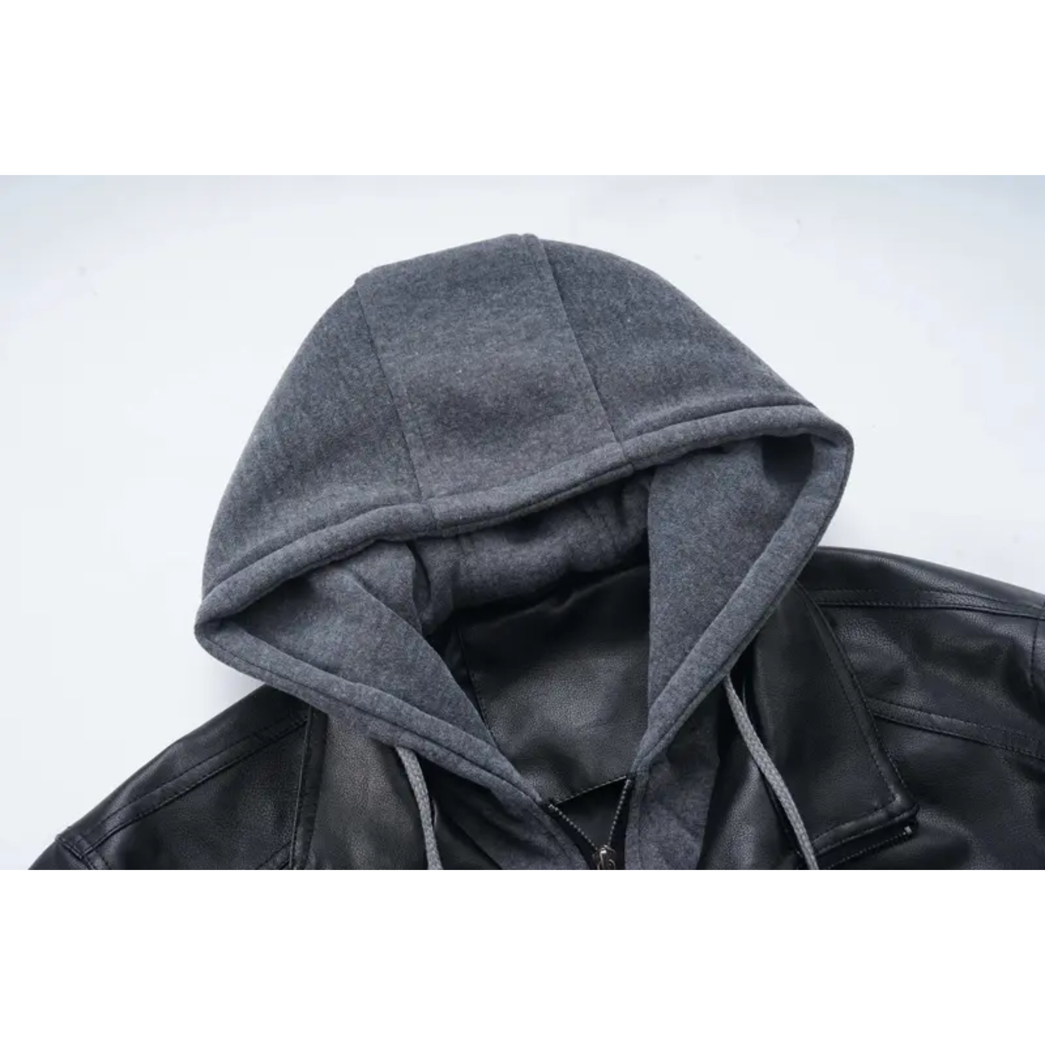 Falcon Hooded Leather Bomber