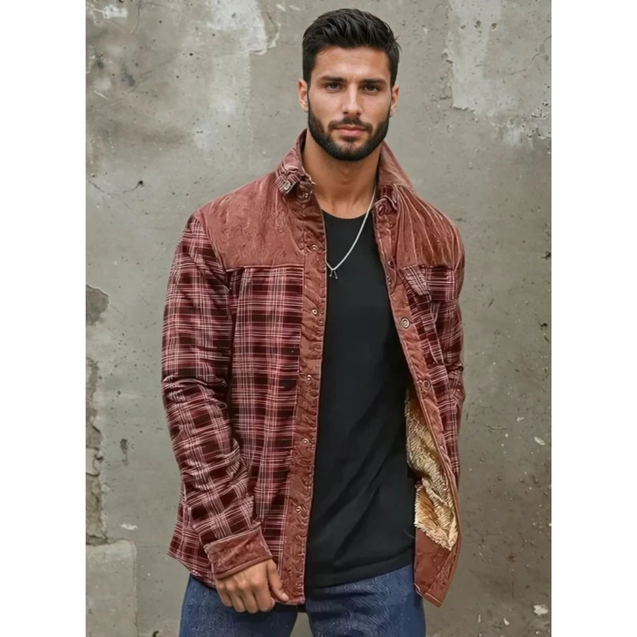 Corduroy Panel Work Jacket
