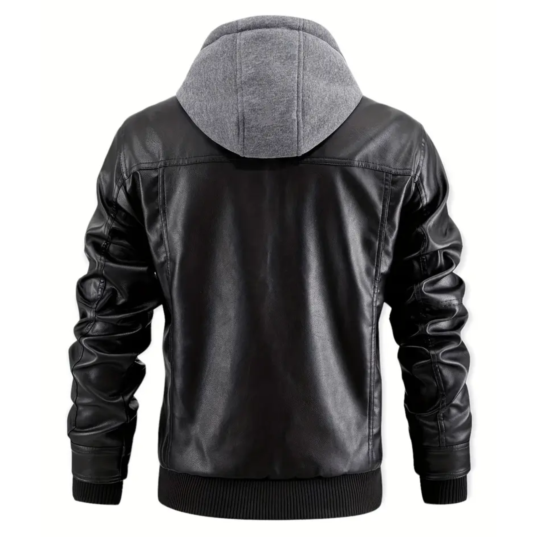 Falcon Hooded Leather Bomber