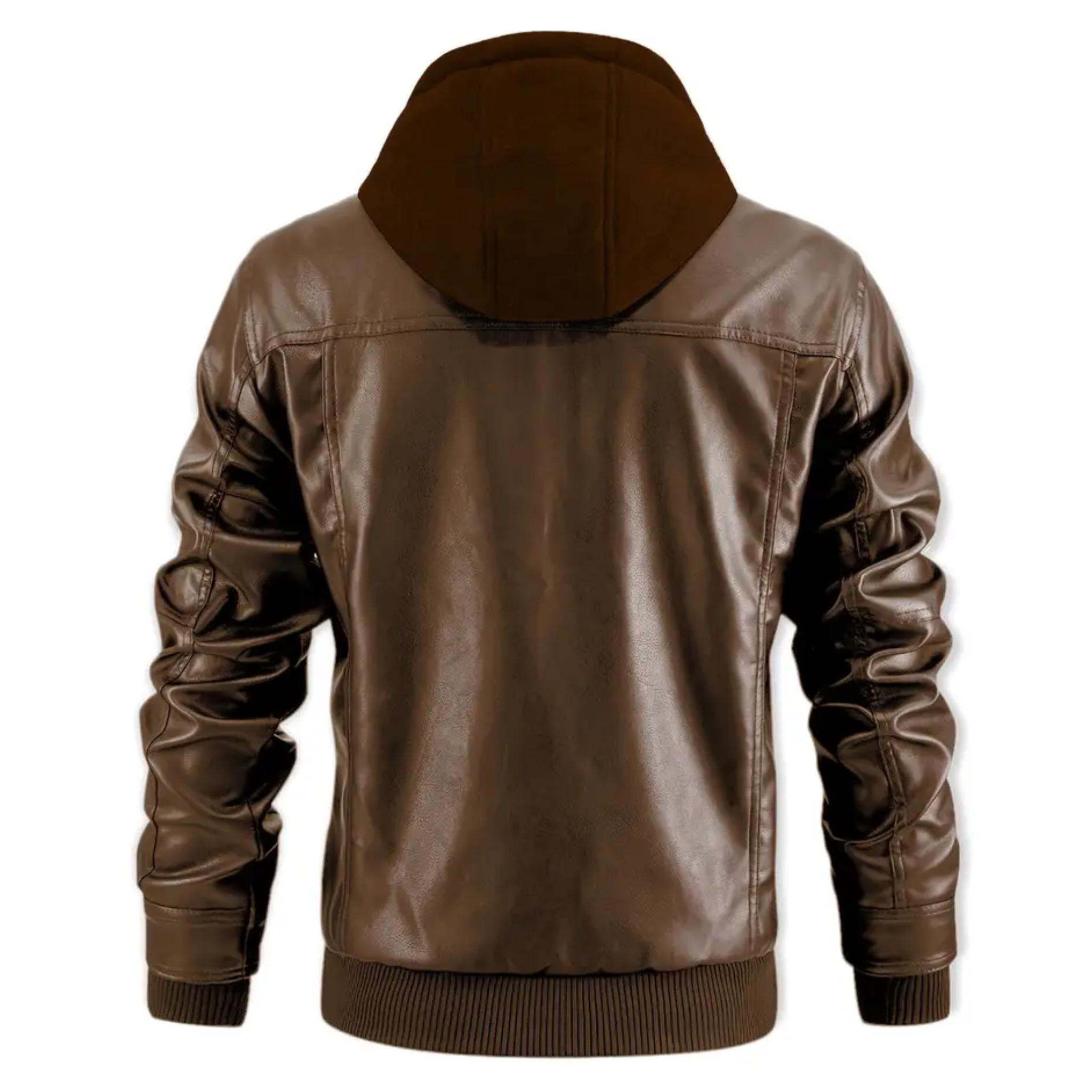 Falcon Hooded Leather Bomber
