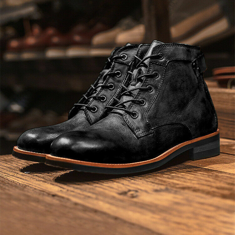 Forge Structured Leather Ankle Boots