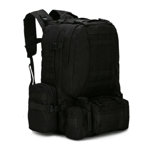 Military Tactical 60L Backpack with 3 MOLLE Detachable Bags