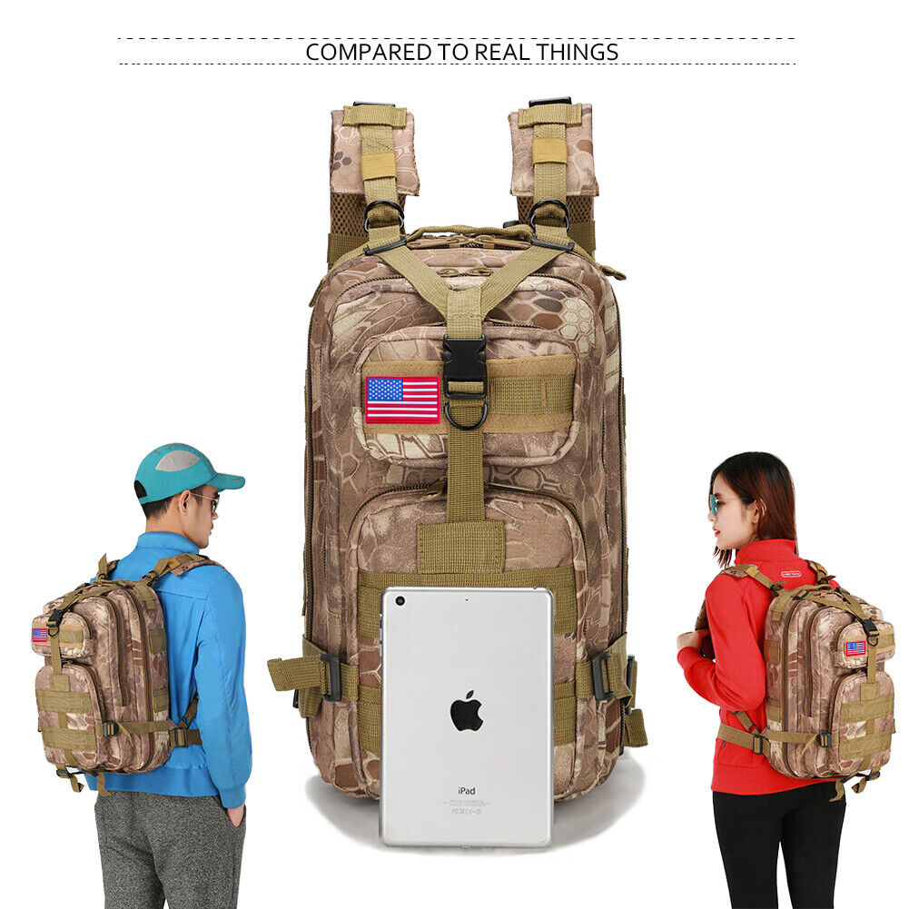30L Tactical Waterproof Backpack – Outdoor Survival Rucksack