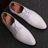 Embossed Lace-Up Dress Shoes
