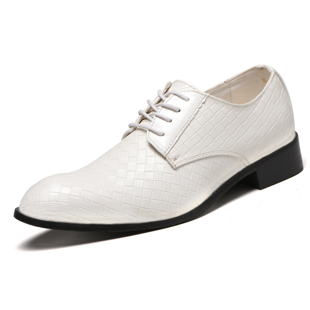 Embossed Lace-Up Dress Shoes