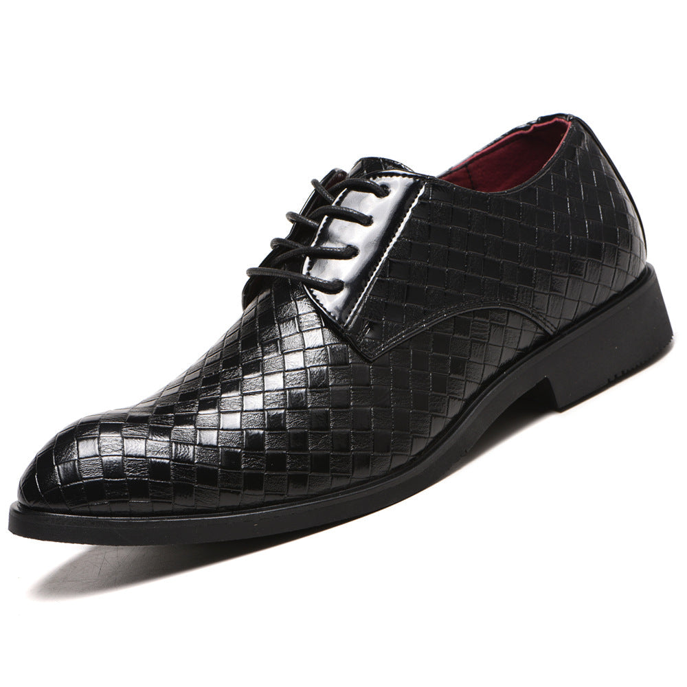 Embossed Lace-Up Dress Shoes