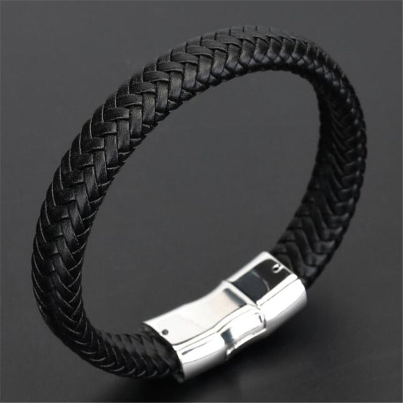 Forge Geometric Leather Bracelet