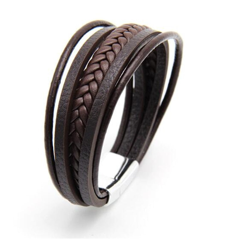 Forge Geometric Leather Bracelet