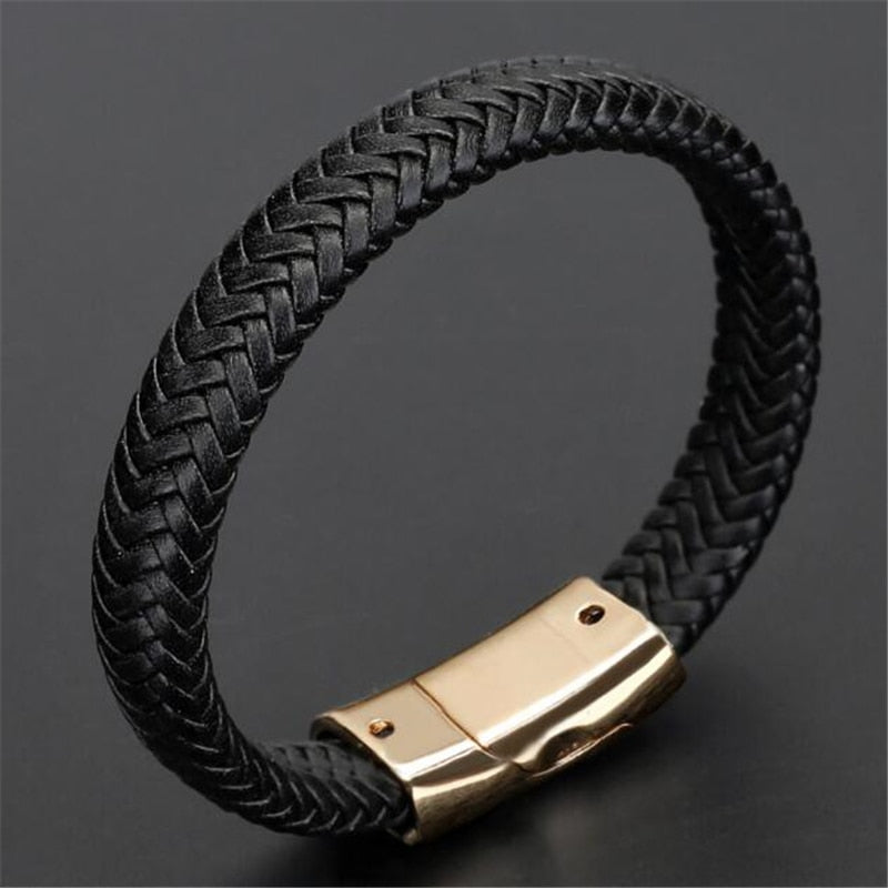 Forge Geometric Leather Bracelet