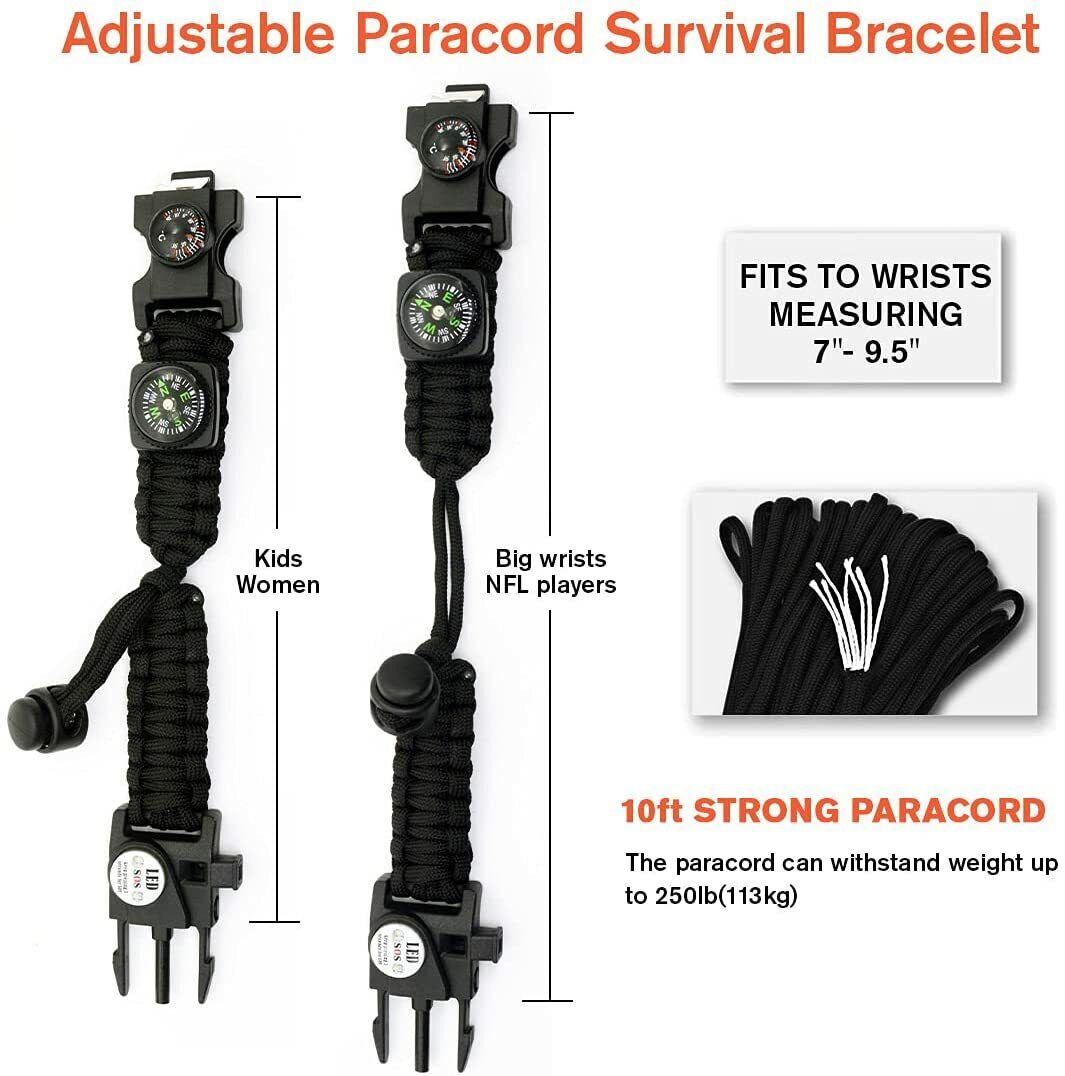 20-in-1 Survival Paracord Bracelet
