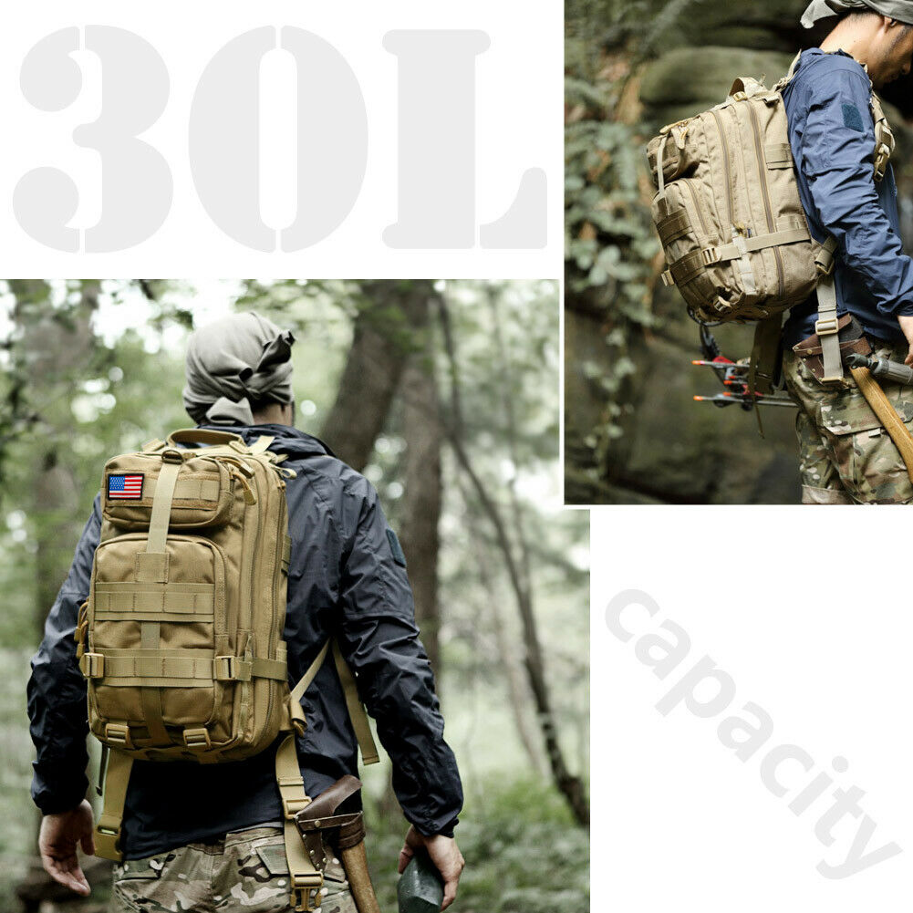 30L Tactical Waterproof Backpack – Outdoor Survival Rucksack