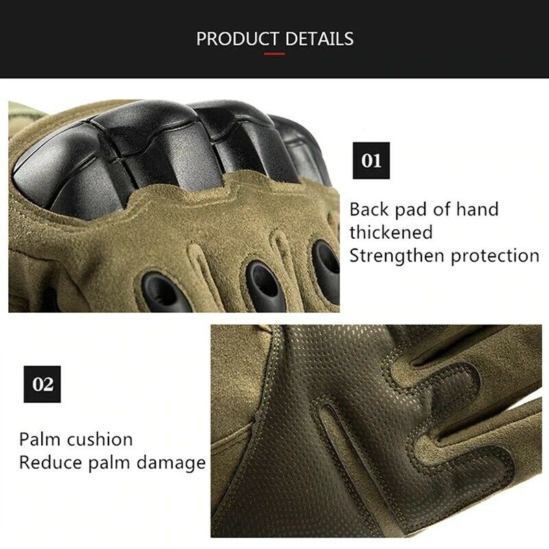 Tactical Hard Knuckle Gloves – Full Finger & Fingerless