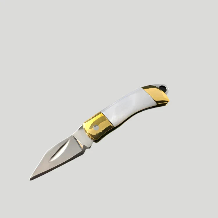 Mini Brass Shell Folding Knife