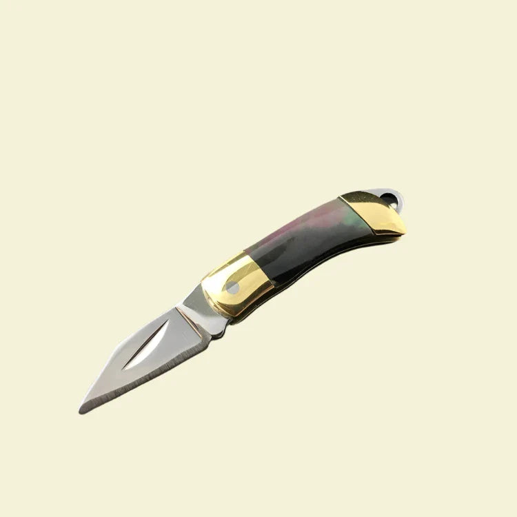 Mini Brass Shell Folding Knife