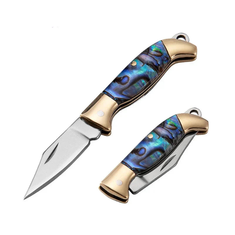 Mini Brass Shell Folding Knife
