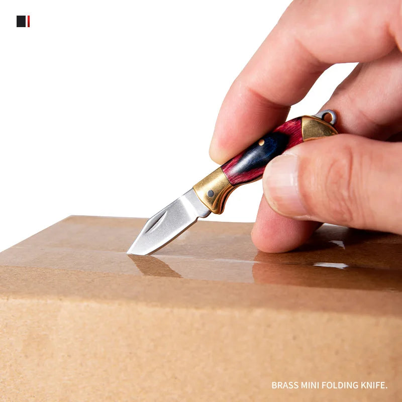 Mini Brass Shell Folding Knife