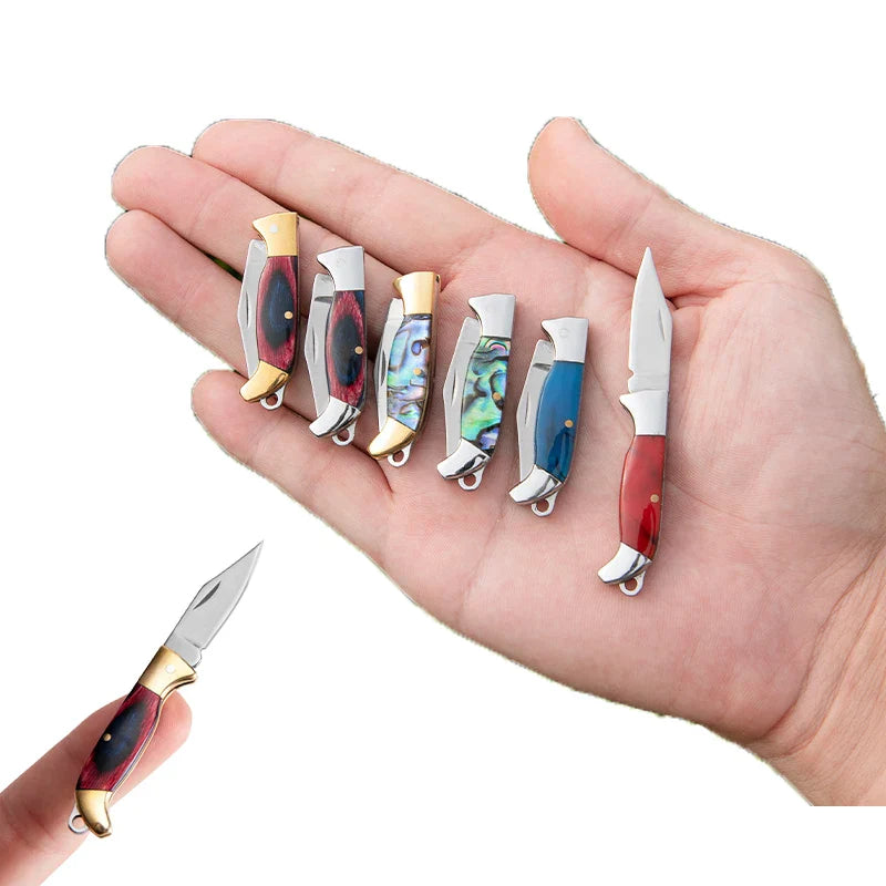 Mini Brass Shell Folding Knife