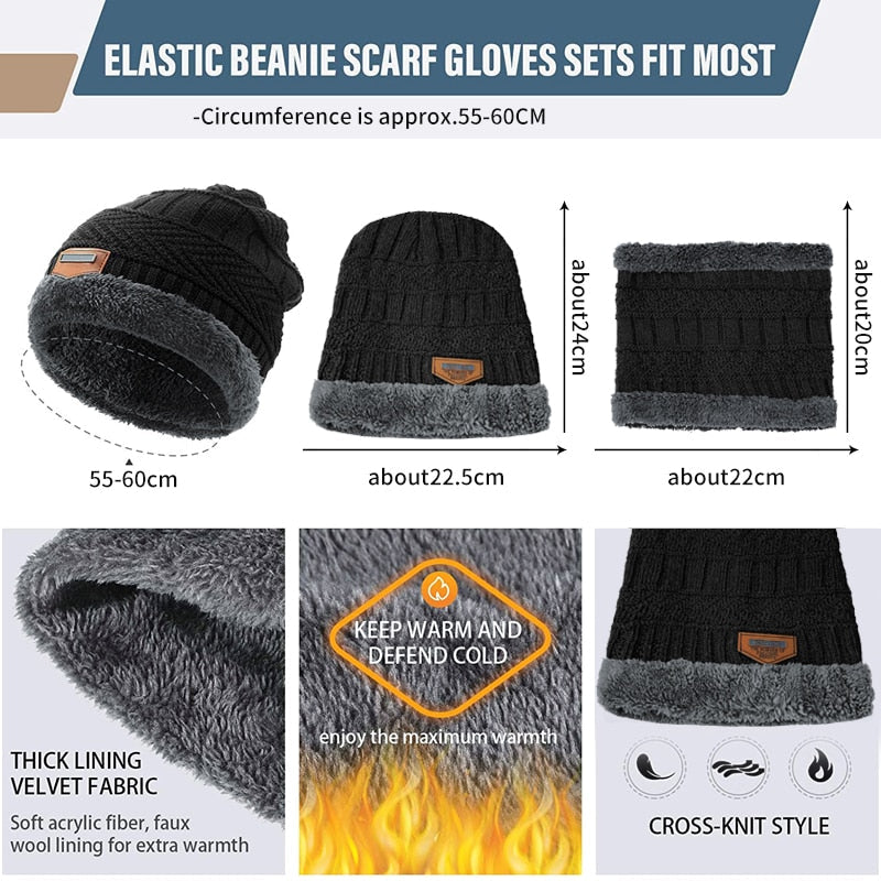 Arctic Knit Beanie with Faux Fur Lining