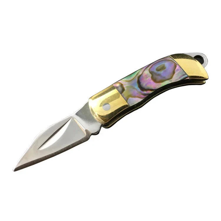Mini Brass Shell Folding Knife