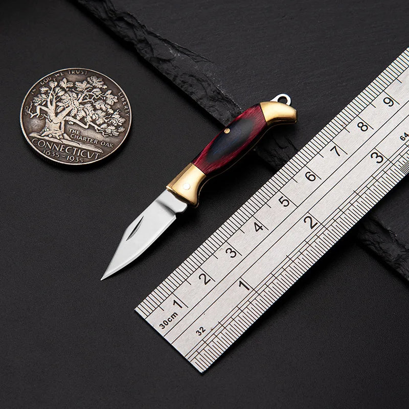 Mini Brass Shell Folding Knife