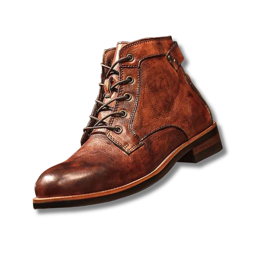 Forge Structured Leather Ankle Boots