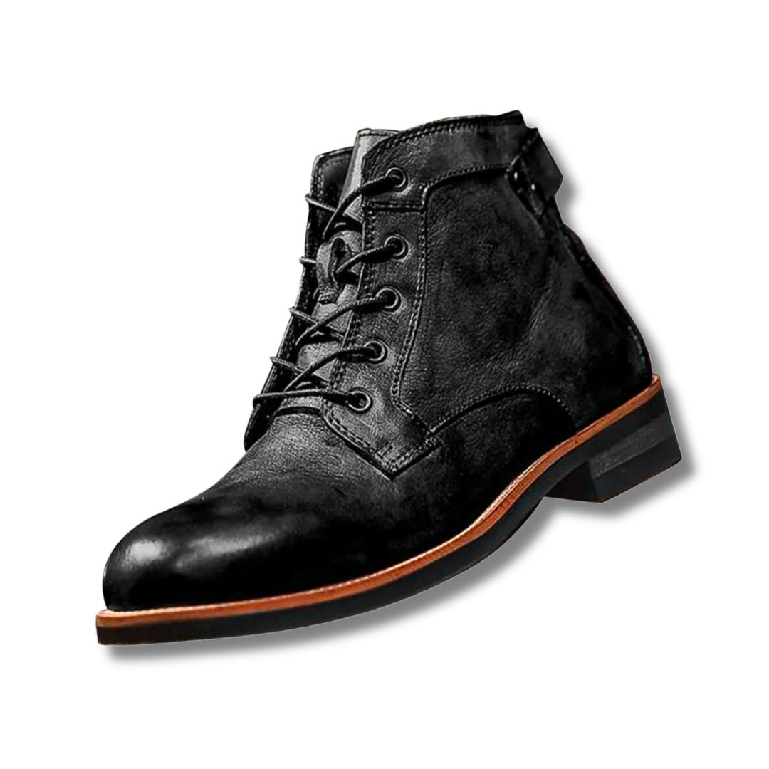 Forge Structured Leather Ankle Boots