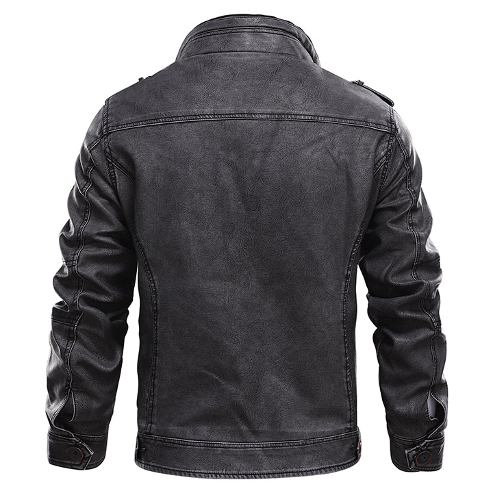 Aviator PU Leather Jacket