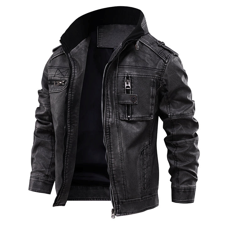 Aviator PU Leather Jacket